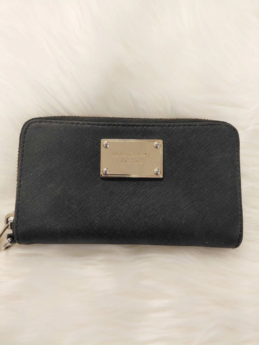 Michael Kors Est. 1981 Saffiano Zip Around Wallet Black
